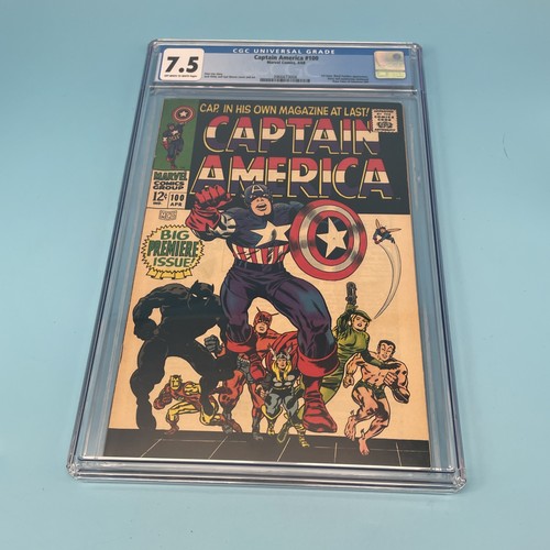 CAPTAIN AMERICA #100 CGC 7.5  1ST ISSUE!  AVENGERS, SUB-MARINER & BLACK PANTHER