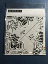 NEW! Concord & 9th -GOOD VIBES Turnabout Stamp Set - Best Day Ever