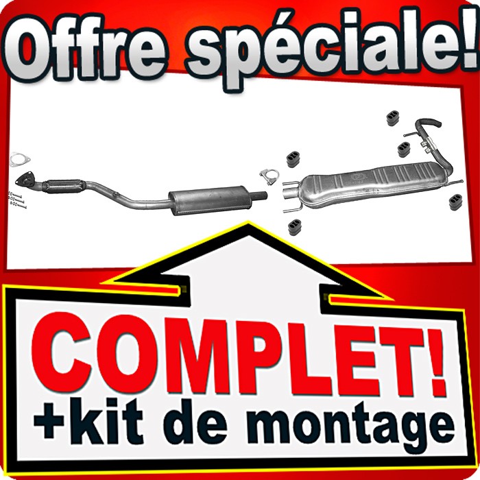 Silencieux d'échappement pour Opel Zafira B 1.6 CNG, pot en acier aluminisé de rechange standard