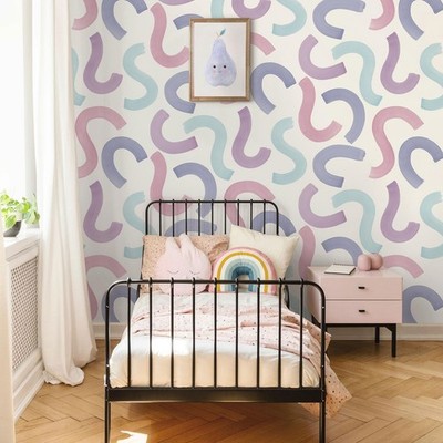 Kinder Lockige Konfetti Tapete Aqua Lilac Pink Holden Decor Design 14110