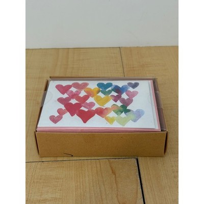 Graphique Sara Berrenson Watercolor Hearts Boxed Note Cards 16ct W6176CB