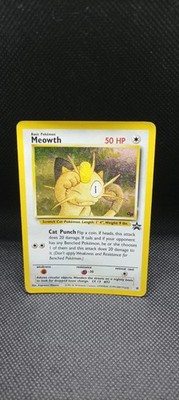  Pokemon TCG - Black Star Promo - Meowth 10  WOTC Vintage card