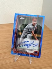 2025 Topps Chrome Rookie Blue RayWave Refractor 27/150 Michael McGreevy Auto