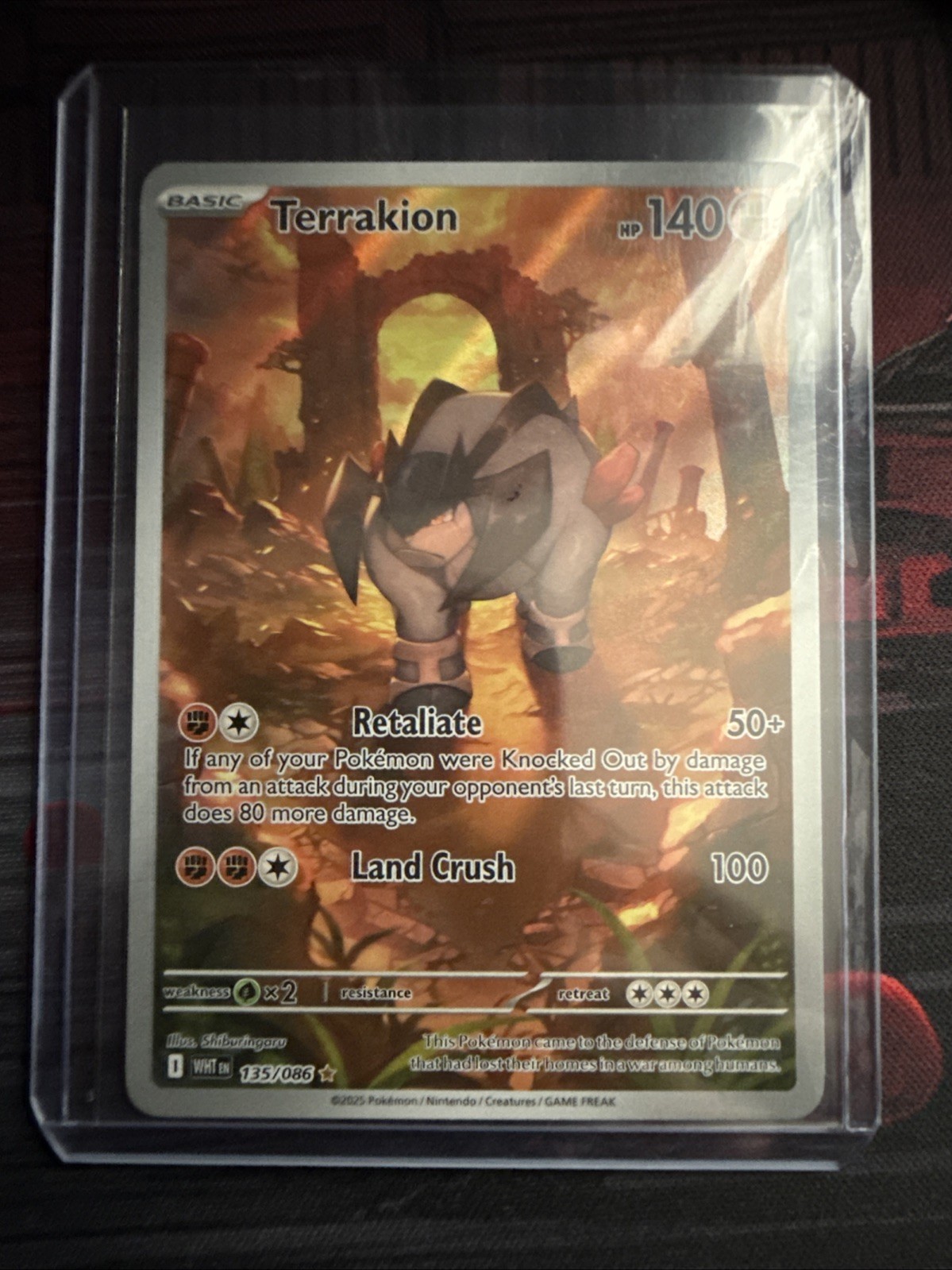 Pokemon TCG - Terrakion - 135/086 - Illustration Rare - SV: White Flare NM