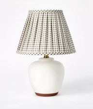 CERAMIC TABLE LAMP Studio McGee GINGHAM PRINT SHADE Sage Green TARGET Threshold