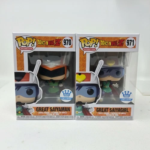 Funko Pop! Dragon Ball Z - Great Saiyagirl #971 and Great Saiyaman #970 BUNDLE