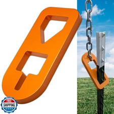 Wenses T-Post Puller Plate Tool, Heavy Duty Carbon Steel Plate wi