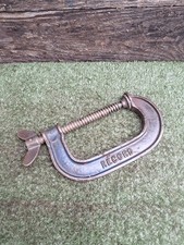 Vintage Record G Clamp 4" Inch Clamp carpenters Woodworking Old Tool (#162)