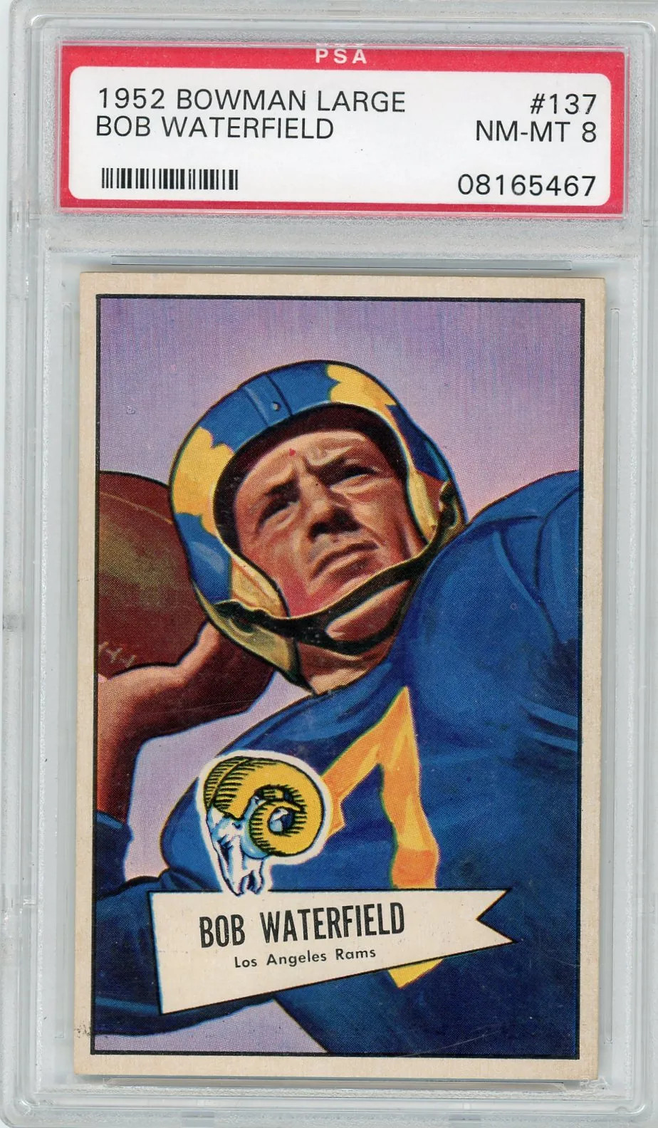 1952 Bowman Large Bob Waterfield #137 PSA 8