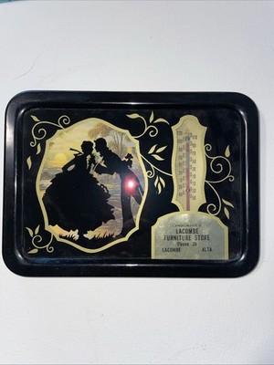 Vintage Reverse Painted Advertising Silhouette