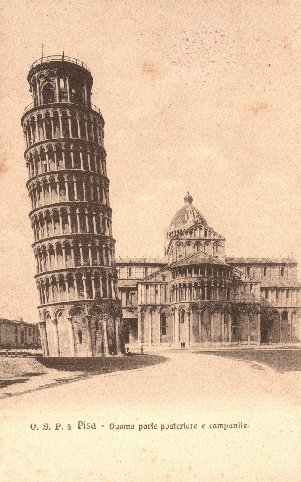Duomo Parte Pasteriore E Campanile Tower Pisa Italy Vintage Postcard