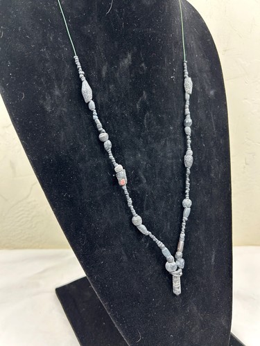 Ancient Roman Fancy Black Glass Necklace c2000 years old - 第 8/9 張圖片