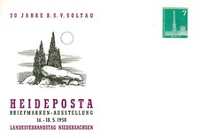 Berlin  - Privatganzsache  7 Pfg. Funkturm  - Heideposta  1958  postfrisch