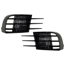 Gloss Black Front Fog Light Grill Cover Kit For 2008-2013 Golf 6 MK6 GTI GTD