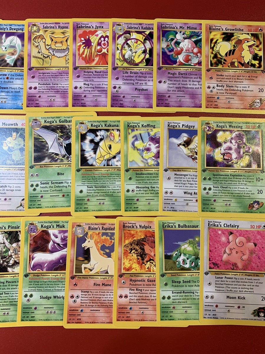 gym challenge pokemon cards Gym Challenge Complete Master Set (132/132) 2000| TradingCardSets.Com