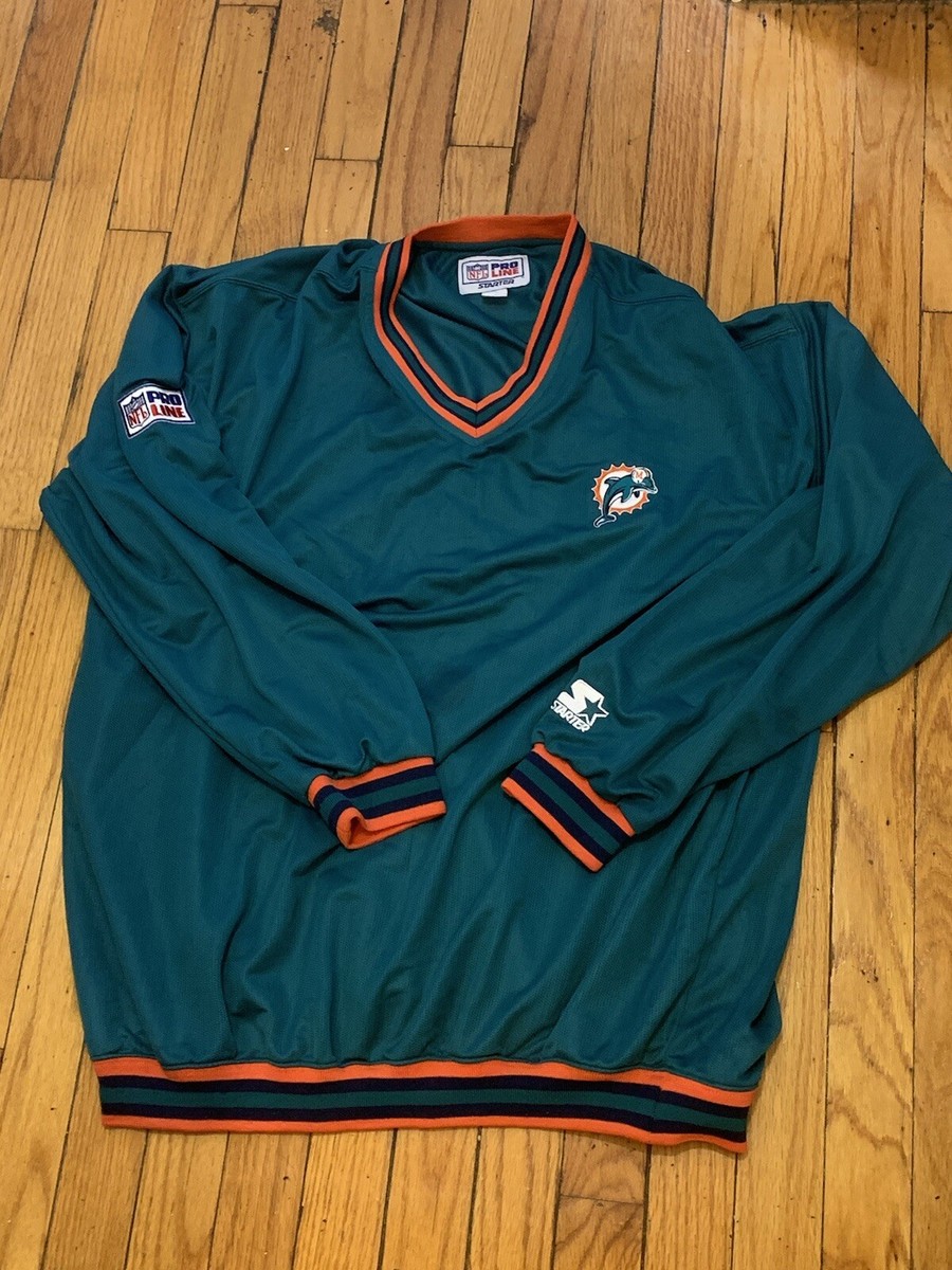 Vintage 90s NFL Pro Line Authentic Starter Pullover Jacket Miami 