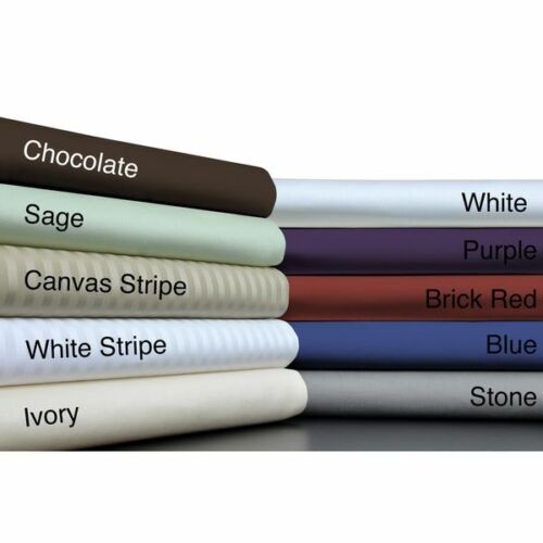 Hotel Bedding 1 PC Fitted Sheet 18" Pocket Depth Egyptian-Cotton 1000TC All Size - Picture 1 of 34