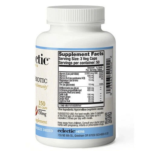 Vita Biotic 150 Tabs By Eclectic Herb - Image 3 of 3
