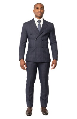Highlander Charcoal Windowpane Tweed Suit