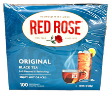 Red Rose Original Tea Bags 100 Count Box 8 oz