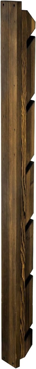 Wall Mounted Brown Wood Skateboard Display Rack, Hanging Longboard Organizer