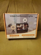 Video conference lights. LED video lights. On camera video lights. New in box.