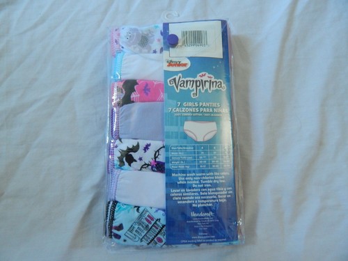 Girls Panties Vampirina 7 Pair Size 4 Disney Underwear Set Briefs Vee Hipster - Picture 8 of 12