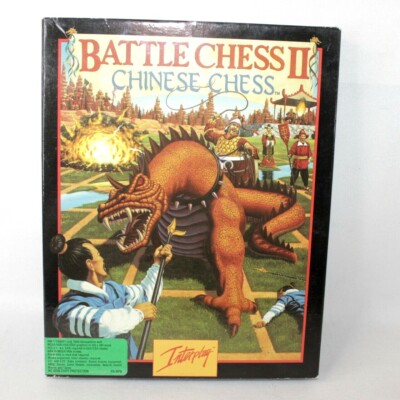 Battle Chess II Chinese Chess PC Big Box Game 1990 Interplay ** Empty Box Only