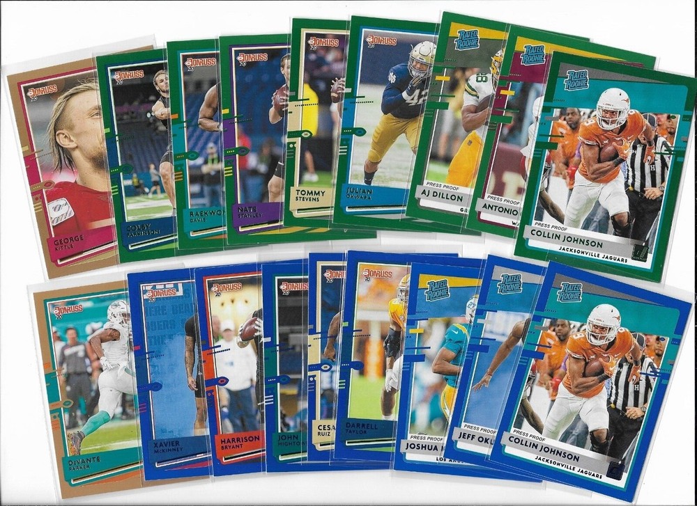2020 Donruss  Press Proof   Blue*Bronze* Green*Complete your Set  No Helmet