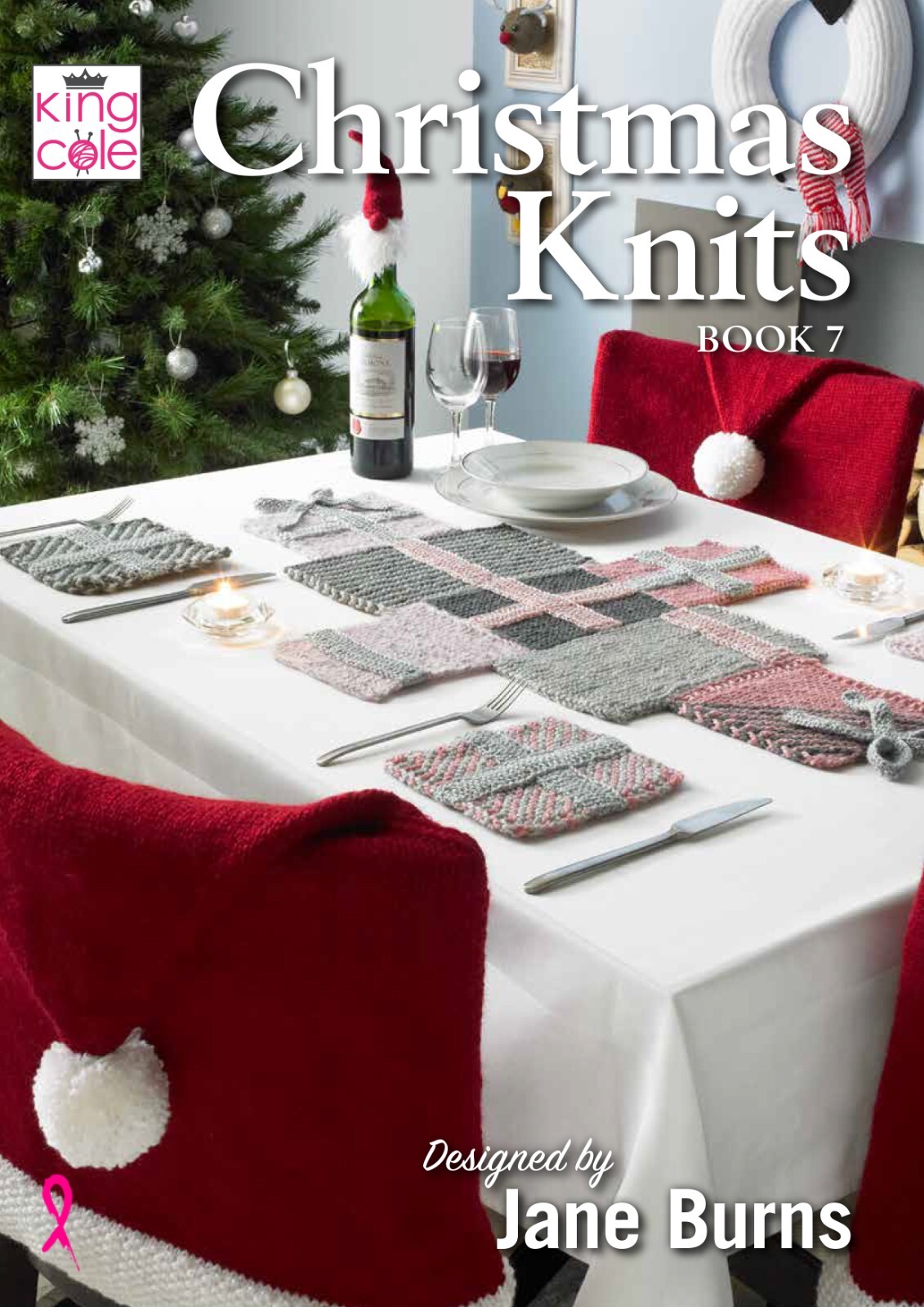 King Cole Christmas Knits Book 7 Knitting Patterns Inc Baby Cocoon,Table Runner