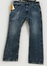 Polo Ralph Lauren Varick Slim Straight Jeans Mens 34 30 Blue Recycled Cotton