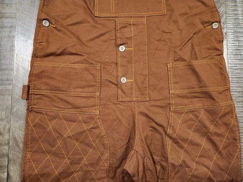 Mono FUZAO Japón Nigel Cabourn Talla Mediana Marrón Gran Tamaño Calle Babero Carga - Imagen 15 de 15