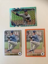 BRADY SINGER 2021 Topps Chrome Aqua Wave RC /199 & Big Leage Orange SP & Base RC
