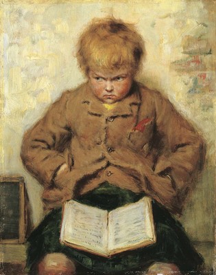 John Watson Nicol ''''Effekt'''' britisches Porträt viktorianisch braunes Kunstwerk bildende Kunst