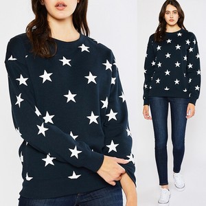 navy blue and white sweatshirt