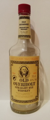 1x LEERE Whisky Flasche - Old Overholt Rye Whiskey - schön als Deko