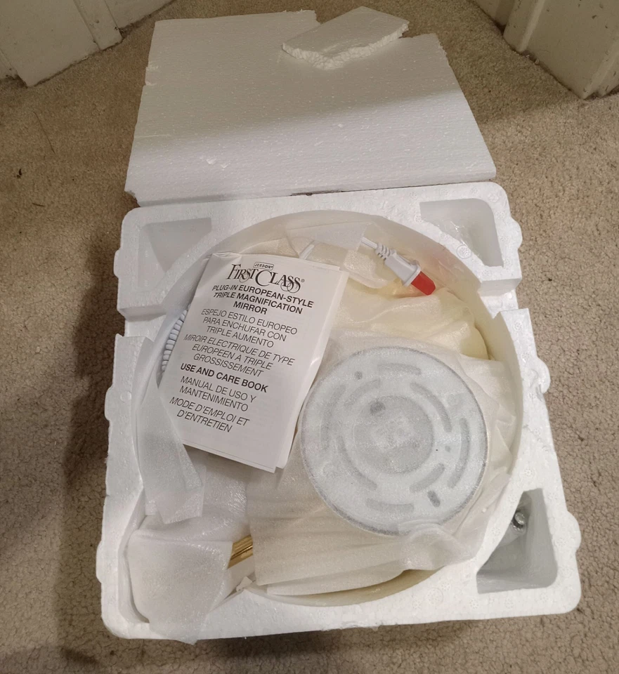 Espelho Jerdon First Class 9" acabamento dourado brilhante #JD7G/470 3x MAG WALLMOUNT - Imagem 2 de 2