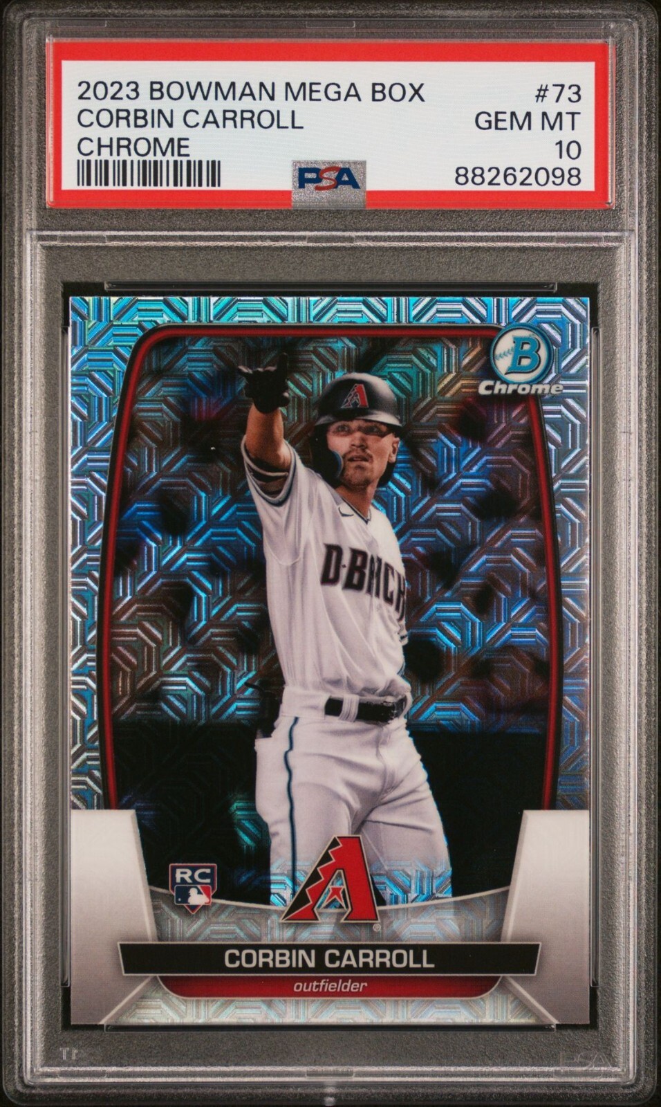 2023 Bowman Mega Box #73 Corbin Carroll - RC Chrome - PSA 10