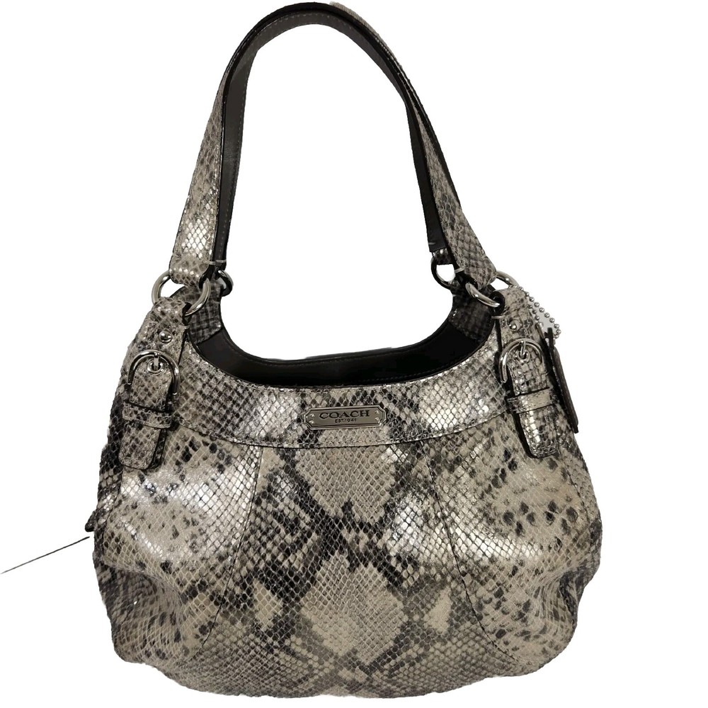 Coach Grey Snake reptile Shoulder Purse Bag e1293 F19678 chic and exotic