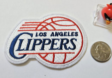 LOS ANGELES LA CLIPPERS NBA EMBROIDERED IRON ON PATCH 3.75 X 2.5" FREE SHIP