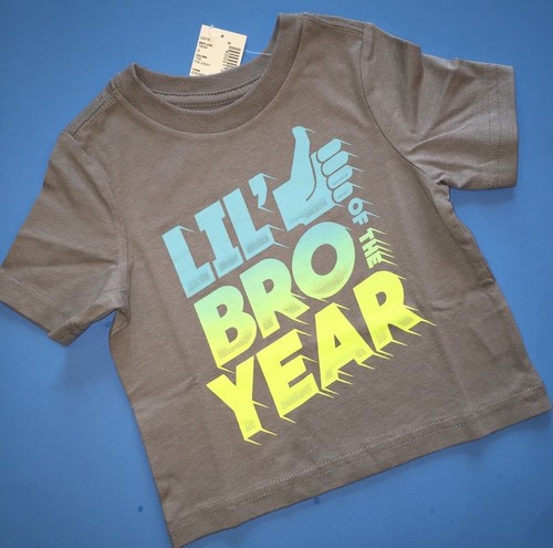 NEW "LIL BRO of YEAR" Boys Little Brother Shirts 6-9 12 18 24 Months 2T 3T 4T 5T - Picture 9 of 10