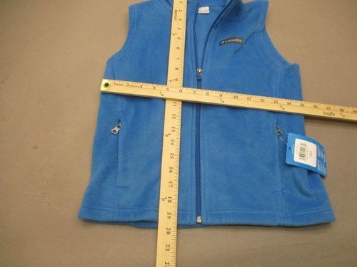 NWT Columbia Size S (8) Kids Unisex Full Zip Stand Collar Pocket Fleece Vest 531 - Picture 6 of 11