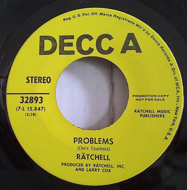 Ratchell - Lazy Lady / Problems 1971 7