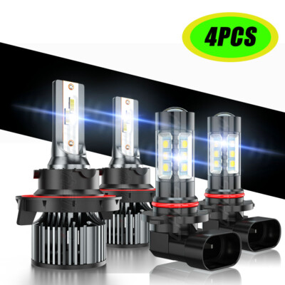 Fit Ford Expedition 2007-2014 Front Light 9008/H13 H/L+9145 Fog Light Bulbs 4Pcs