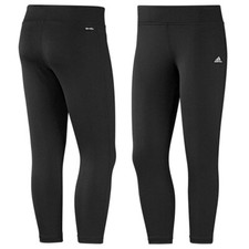 &hearts; Adidas girls 3/4 sports leggings training pants running pants tights kids Black