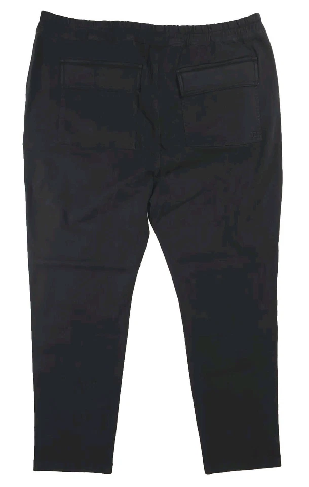 JOE’S Mens Black Straight Chino Pants Drawstring Sz XXL Back Button Pockets - Image 2 of 4