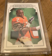 2007 Donruss Threads College Jon Beason Three color patch auto rookie SN: /10