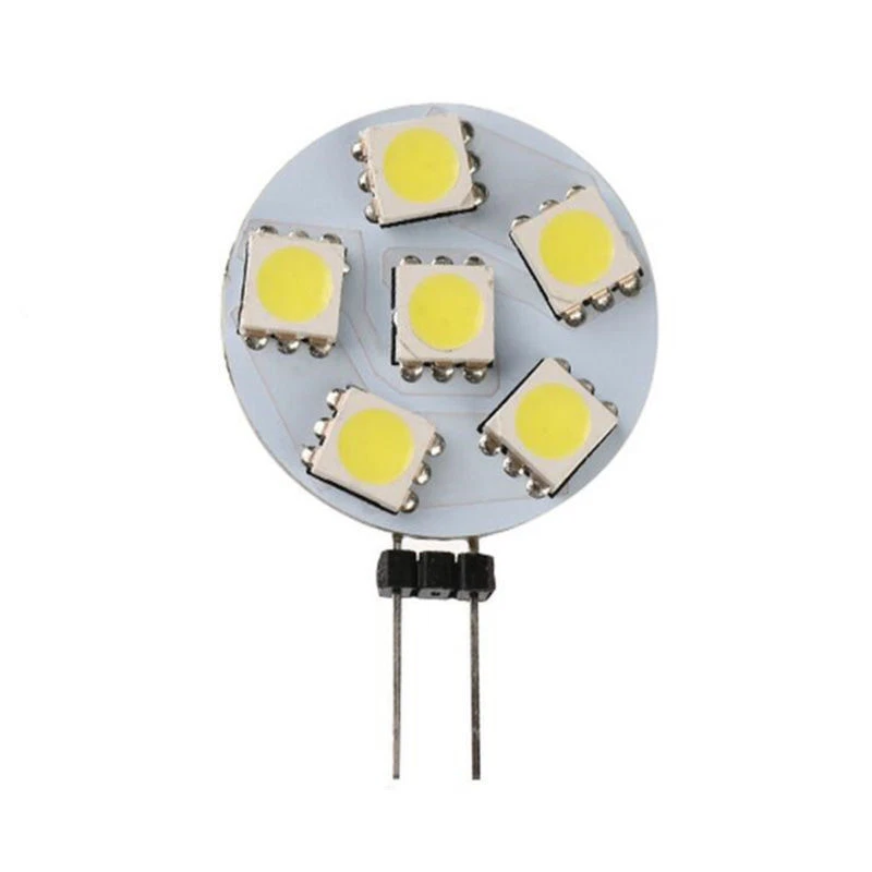 10X G4 12V DC 5050 SMD 6/9/12 LED Car Boat Light Pure/Warm White Round Bulb Lamp - Image 4 of 4