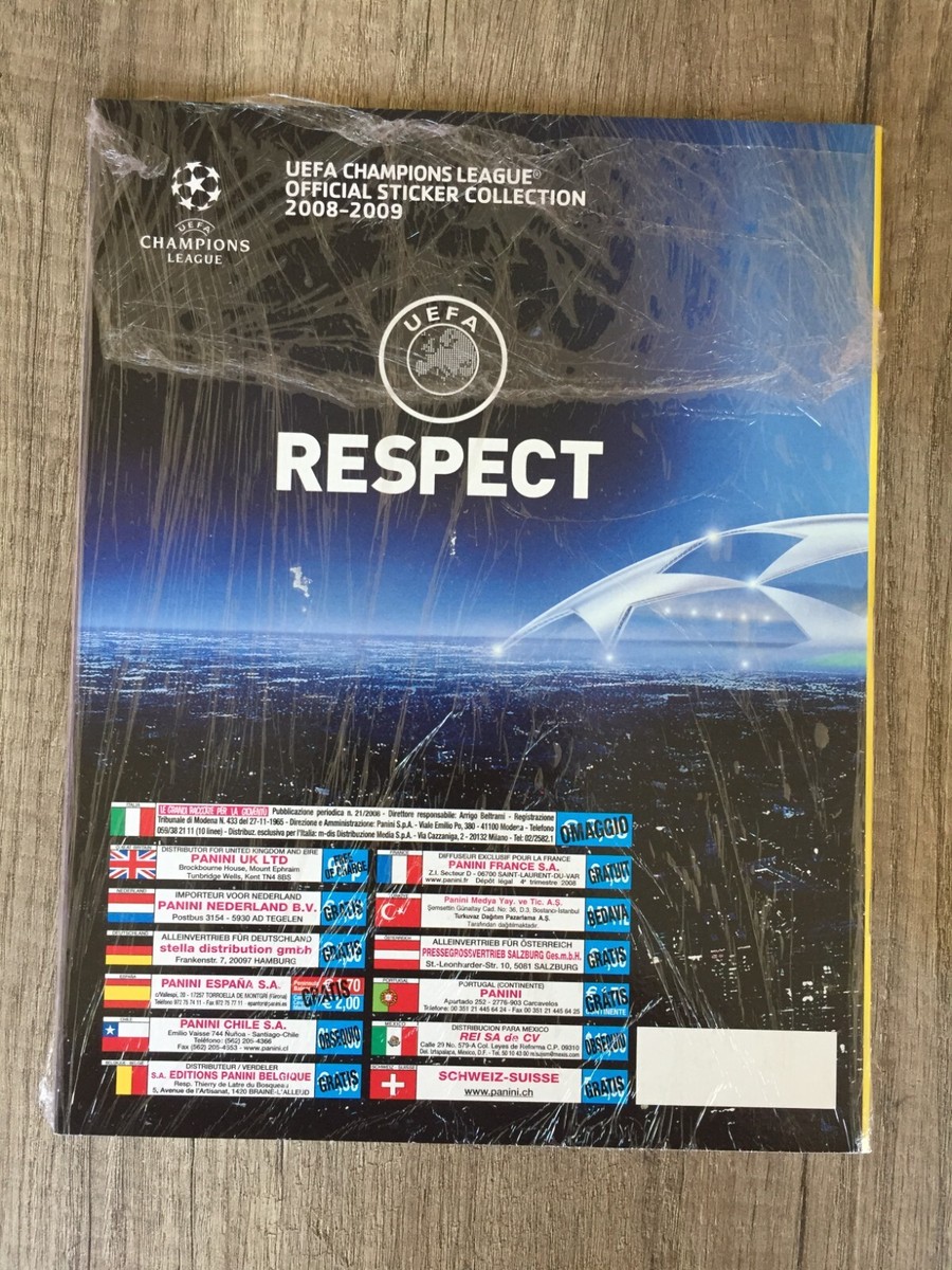 Panini UEFA CHAMPIONS LEAGUE 2008-2009 Football Album 100