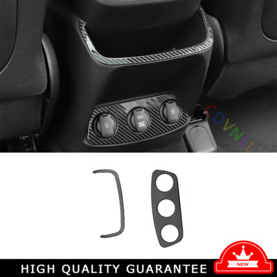 Rear Cigarette Lighter Panel Trim For Hyundai Santa Fe 19-21 Steel Carbon  Fiber